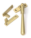 From The Anvil's Satin Brass Night-Vent Locking Newbury Fastener