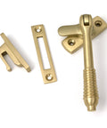 From The Anvil's Satin Brass Locking Reeded Fastener