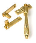From The Anvil's Polished Brass Night-Vent Locking Reeded Fastener