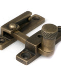 From The Anvil's Burnished Brass Brompton Quadrant Fastener - Narrow