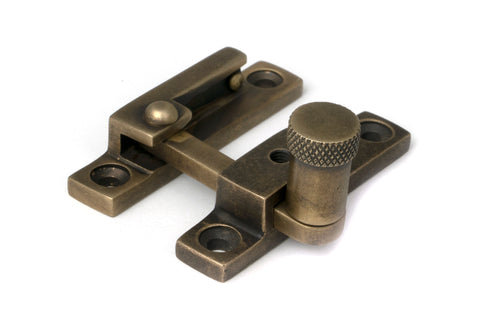 From The Anvil's Burnished Brass Brompton Quadrant Fastener - Narrow