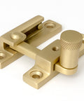 From The Anvil's Satin Brass Brompton Quadrant Fastener - Narrow