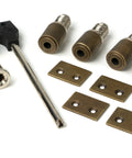 From The Anvil's Burnished Brass Secure Stops (Pack of 4)