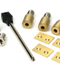 From The Anvil's Satin Brass Secure Stops (Pack of 4)