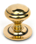 From The Anvil's Aged Brass Round Centre Door Knob