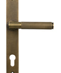From The Anvil's Burnished Brass Brompton Slimline Lever Espag. Lock Set