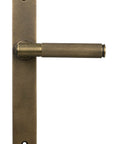 From The Anvil's Burnished Brass Brompton Slimline Lever Espag. Latch Set