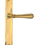 From The Anvil's Polished Brass Newbury Slimline Lever Espag. Latch Set