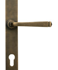 From The Anvil's Burnished Brass Avon Slimline Lever Espag. Lock Set