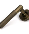 From The Anvil's Burnished Brass Brompton Lever on Rose Set (Sprung)