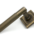 From The Anvil's Burnished Brass Brompton Lever on Rose Set (Sprung)