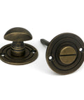 From The Anvil's Burnished Brass Round Thumbturn Set