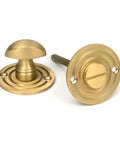 From The Anvil's Satin Brass Round Thumbturn Set