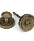 From The Anvil's Burnished Brass Concealed Round Thumbturn Set