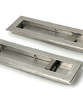 From The Anvil's Satin Marine SS (316) Art Deco Rectangular Pull - Privacy Set