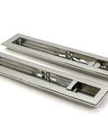 From The Anvil's Polished Marine SS (316) Art Deco Rectangular Pull - Privacy Set