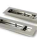 From The Anvil's Polished Marine SS (316) Plain Rectangular Pull - Privacy Set