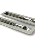 From The Anvil's Polished Marine SS (316) Plain Rectangular Pull - Privacy Set