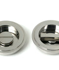From The Anvil's Polished Marine SS (316) Art Deco Round Pull - Privacy Set