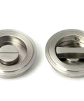From The Anvil's Satin Marine SS (316) Art Deco Round Pull - Privacy Set