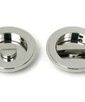 From The Anvil's Polished Marine SS (316) Art Deco Round Pull - Privacy Set