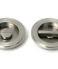 From The Anvil's Satin Marine SS (316) Art Deco Round Pull - Privacy Set