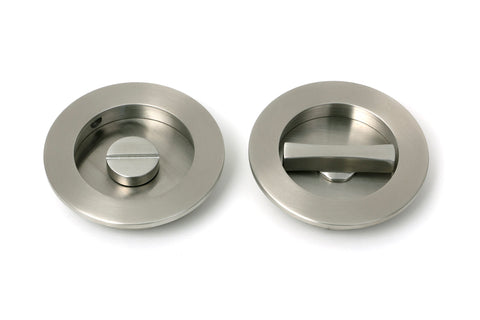 From The Anvil's Polished Chrome Plain Round Pull - Privacy Set