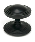From The Anvil's Matt Black Art Deco Centre Door Knob