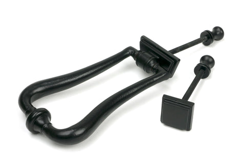 From The Anvil's Matt Black Art Deco Door Knocker