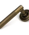 From The Anvil's Burnished Brass Brompton Lever on Rose Set (Unsprung)