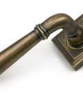 From The Anvil's Burnished Brass Newbury Lever on Rose Set (Unsprung)
