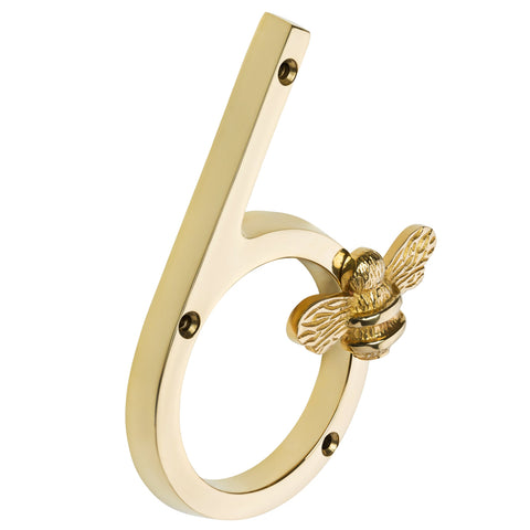Brass bee Premium House Numbers with Bee in Brass Finish 0-9 - 20% OFF BLACK FRIDAY SALE