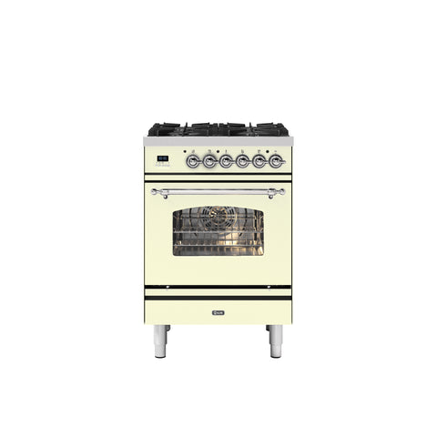 Ilve 60cm Milano 4 Burner Single Oven Dual Fuel Range Cooker