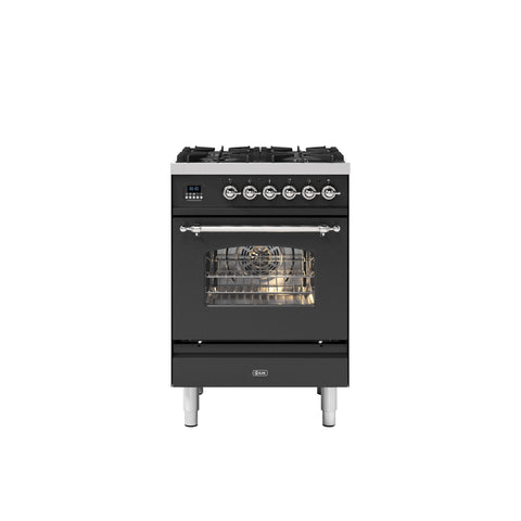Ilve 60cm Milano 4 Burner Single Oven Dual Fuel Range Cooker