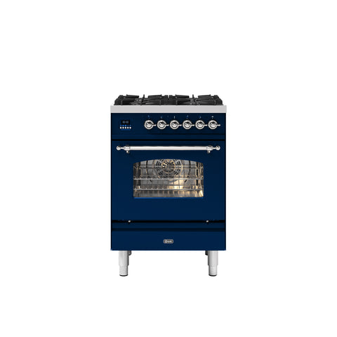 Ilve 60cm Milano 4 Burner Single Oven Dual Fuel Range Cooker