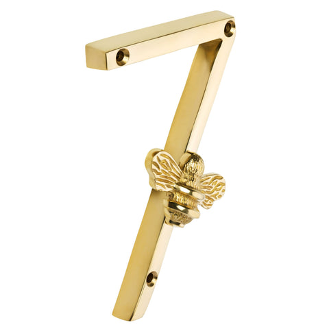 Brass bee Premium House Numbers with Bee in Brass Finish 0-9 - 20% OFF BLACK FRIDAY SALE