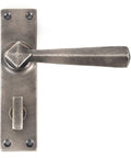 From The Anvil's Antique Pewter Straight Lever Bathroom Set