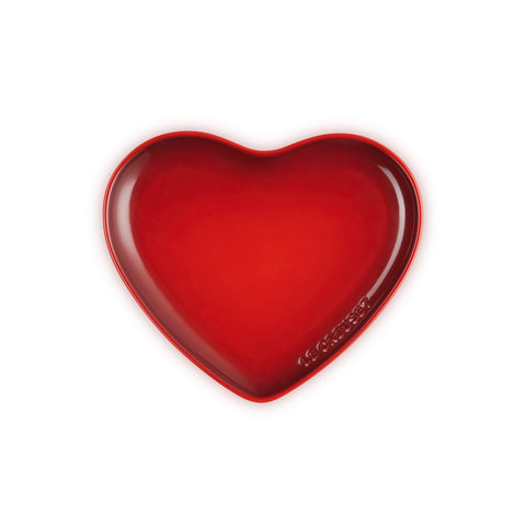 Le Creuset Stoneware Heart Plate 23cm in Meringue