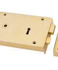 From The Anvil's Polished Brass Rim Lock - Large