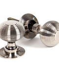 From The Anvil's Polished Nickel Heavy Beehive Mortice/Rim Knob Set