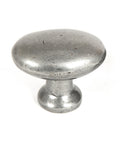 From The Anvil's Pewter Patina Oval Cabinet Knob (Blacksmith)