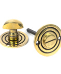 From The Anvil's Aged Brass Round Thumbturn Set