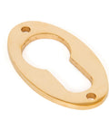 From The Anvil's Polished Brass Oval Euro Esctucheon