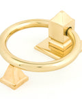 From The Anvil's Polished Brass Ring Door Knocker