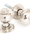 From The Anvil's Polished Nickel Prestbury Mortice/Rim Knob Set