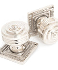 From The Anvil's Polished Nickel Tewkesbury Square Mortice Knob Set