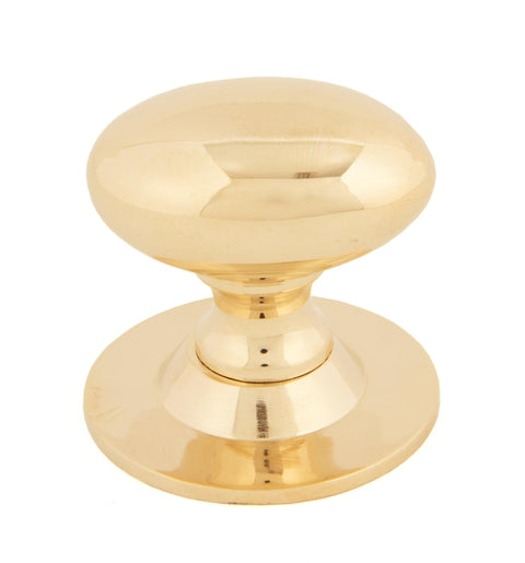 From The Anvil's Polished Brass Oval Cabinet Knob