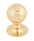 From The Anvil's Polished Brass Ball Cabinet Knob