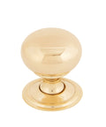 From The Anvil's Polished Brass Mushroom Cabinet Knob