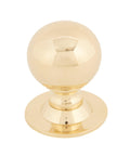 From The Anvil's Polished Brass Ball Cabinet Knob